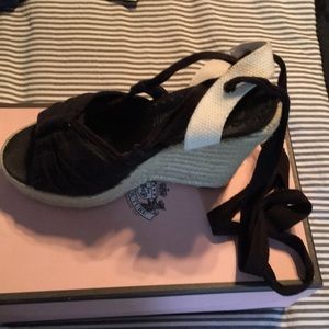 Juicy Couture Black espadrilles size 9